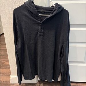 Express Men’s Long Sleeve Hooded Henley Shirt